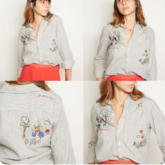 Mother Denim Foxy Boxy shirt Size S - Picture 2 of 10